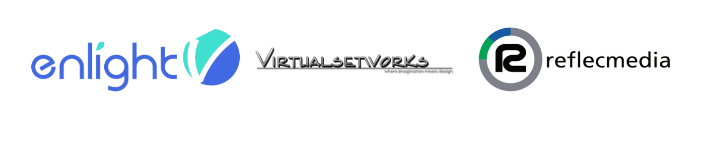 A bunch of logos for different companies on a white background.