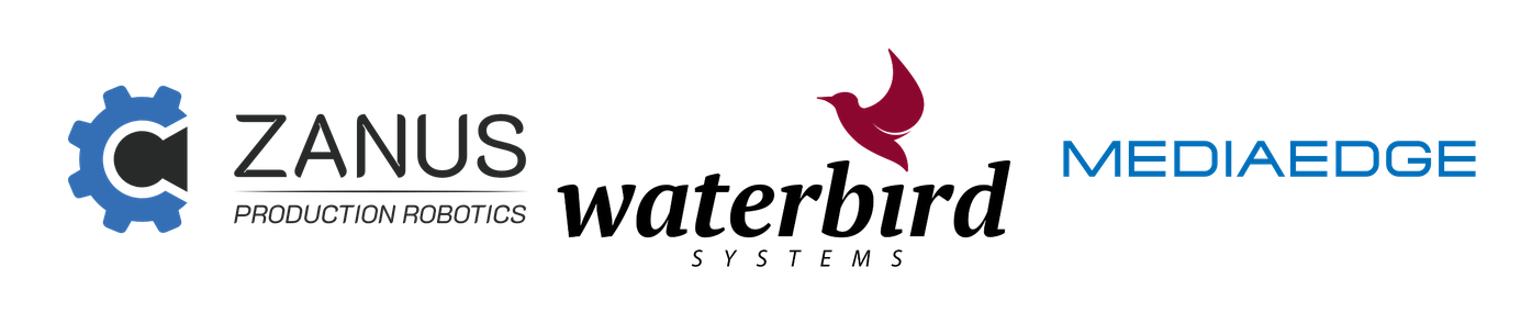 A bunch of logos for different companies on a white background.