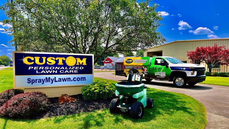 Custom Personalized Lawn Care sign and truck