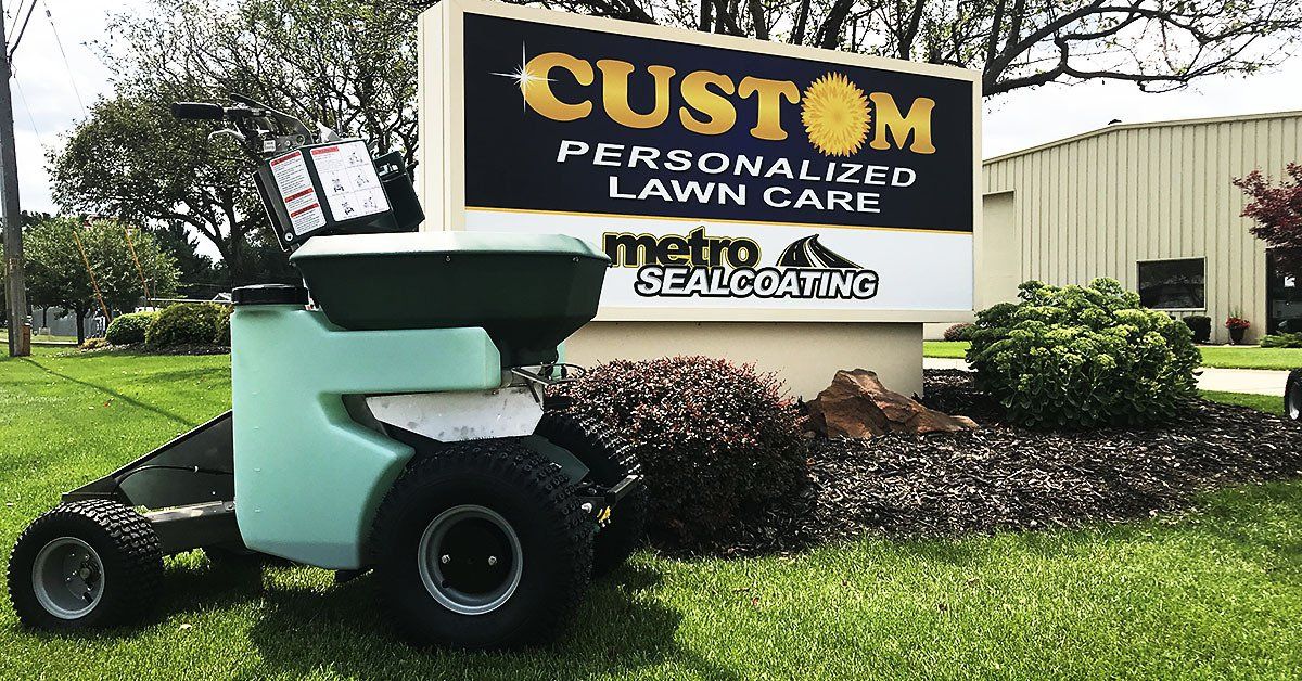 Ride On by Custom Lawn Care Sign