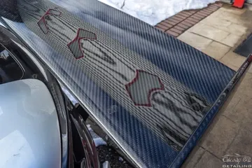 A close up of the roof of a car