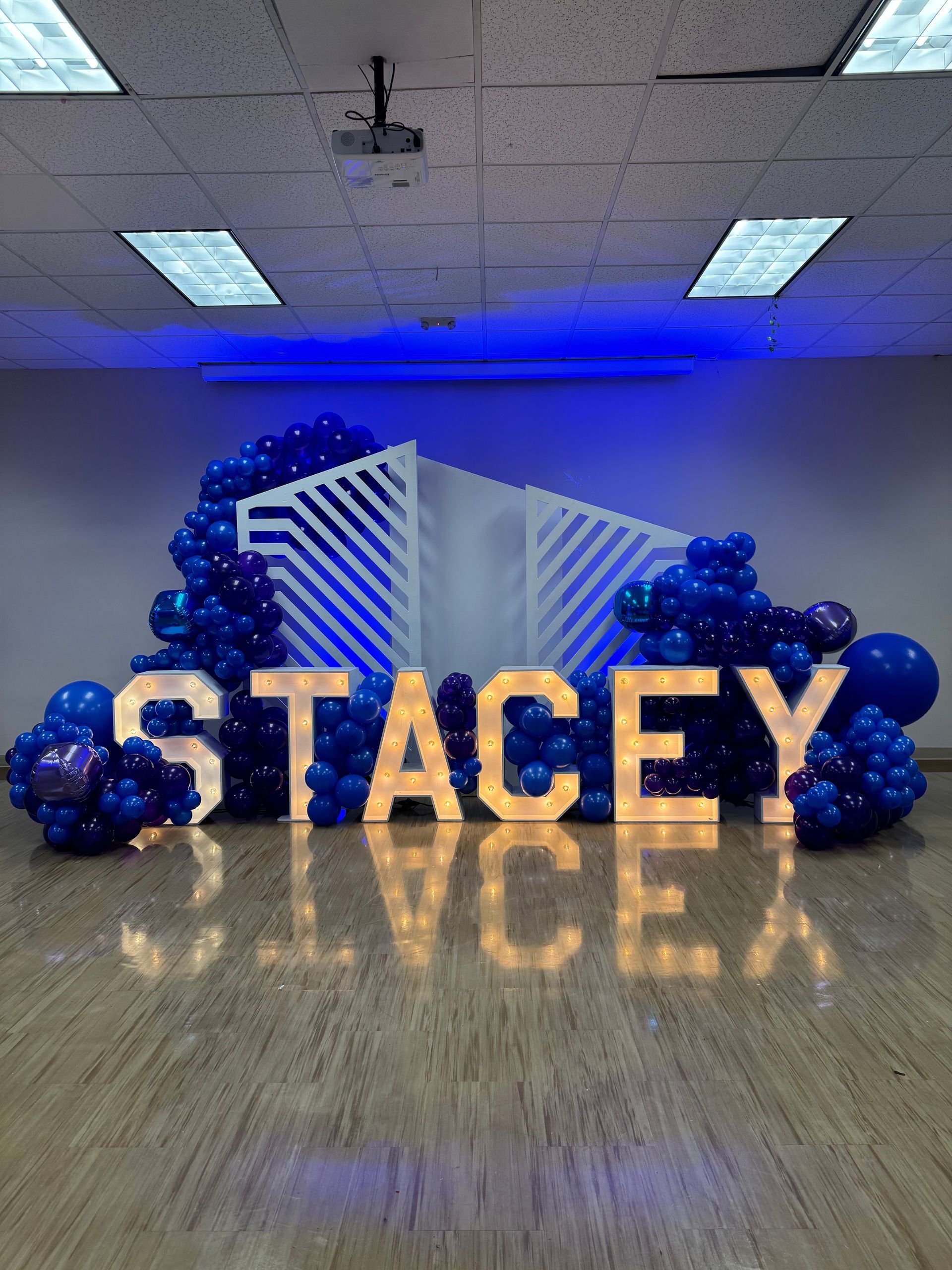 backdrop blue and purple