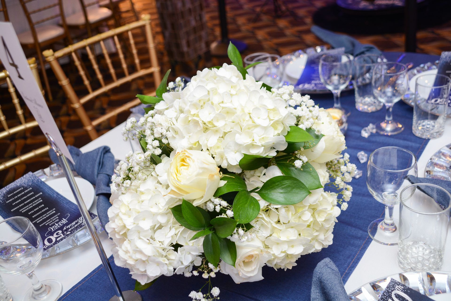 white centerpiece