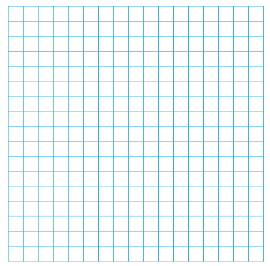 Grid paper with blue lines.