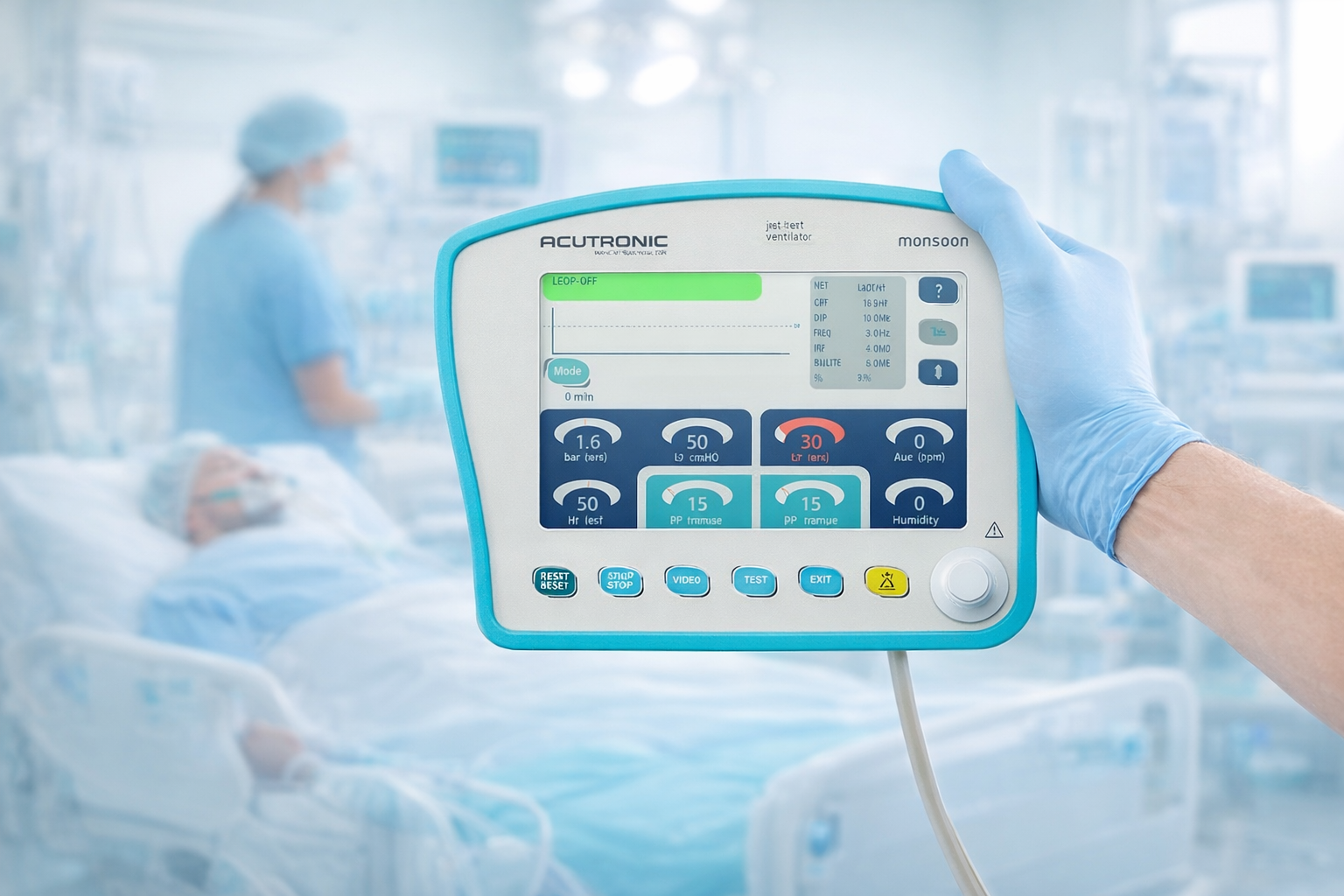 Monsoon III Jet ventilator in medical office