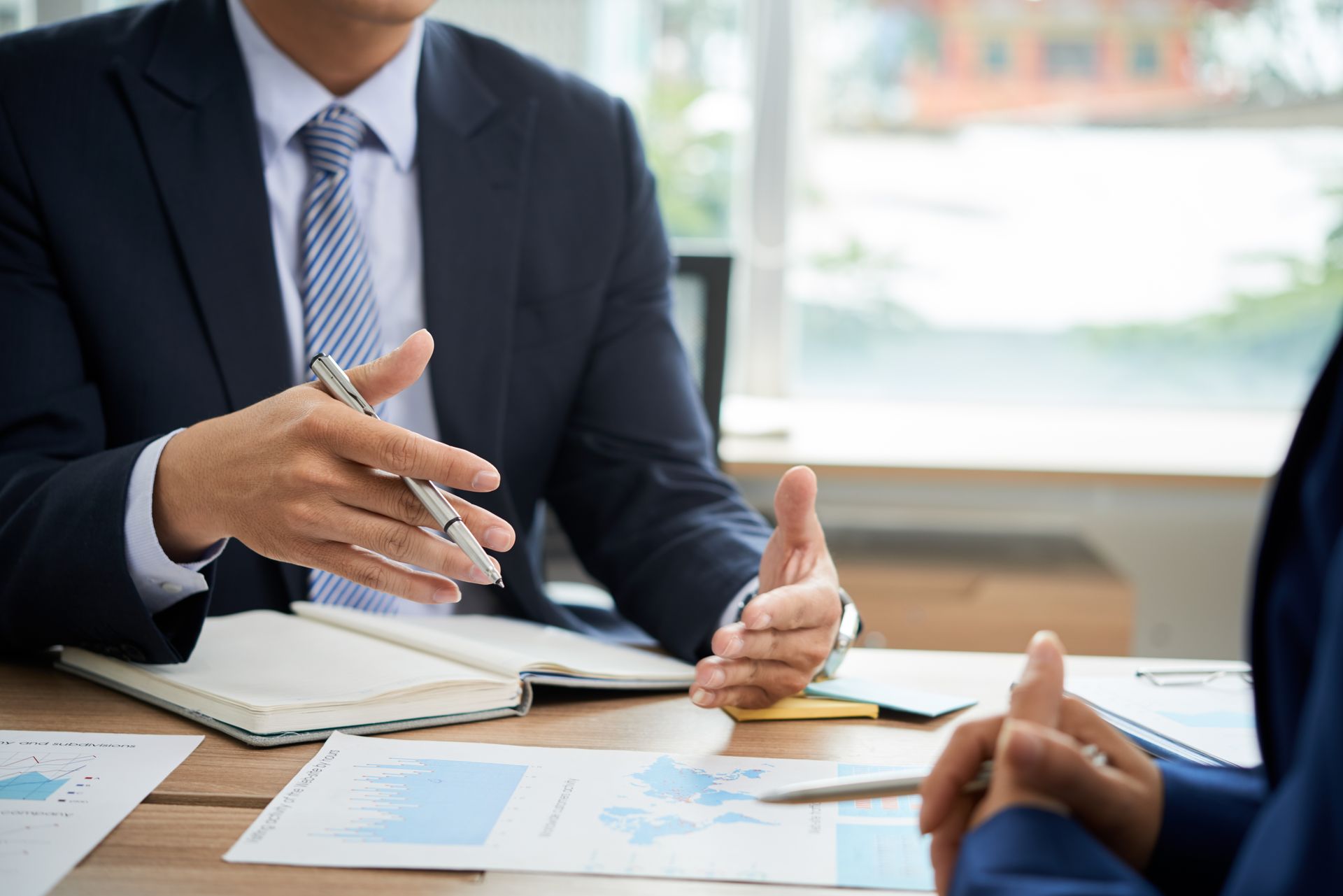 Business owner explaining their vision and strategy