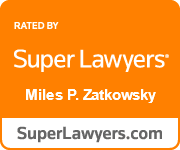 A Super Lawyers badge for Miles P. Zatkowsky