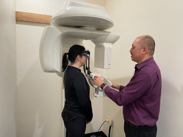 CBCT Imaging for a middle aged woman to create a 3d image of the upper spine