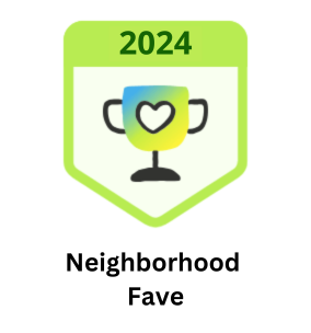 A trophy with a heart on it and the year 2024