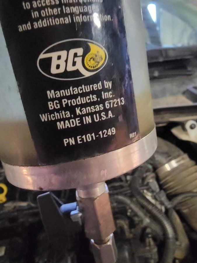 A bottle of bg products made in the usa