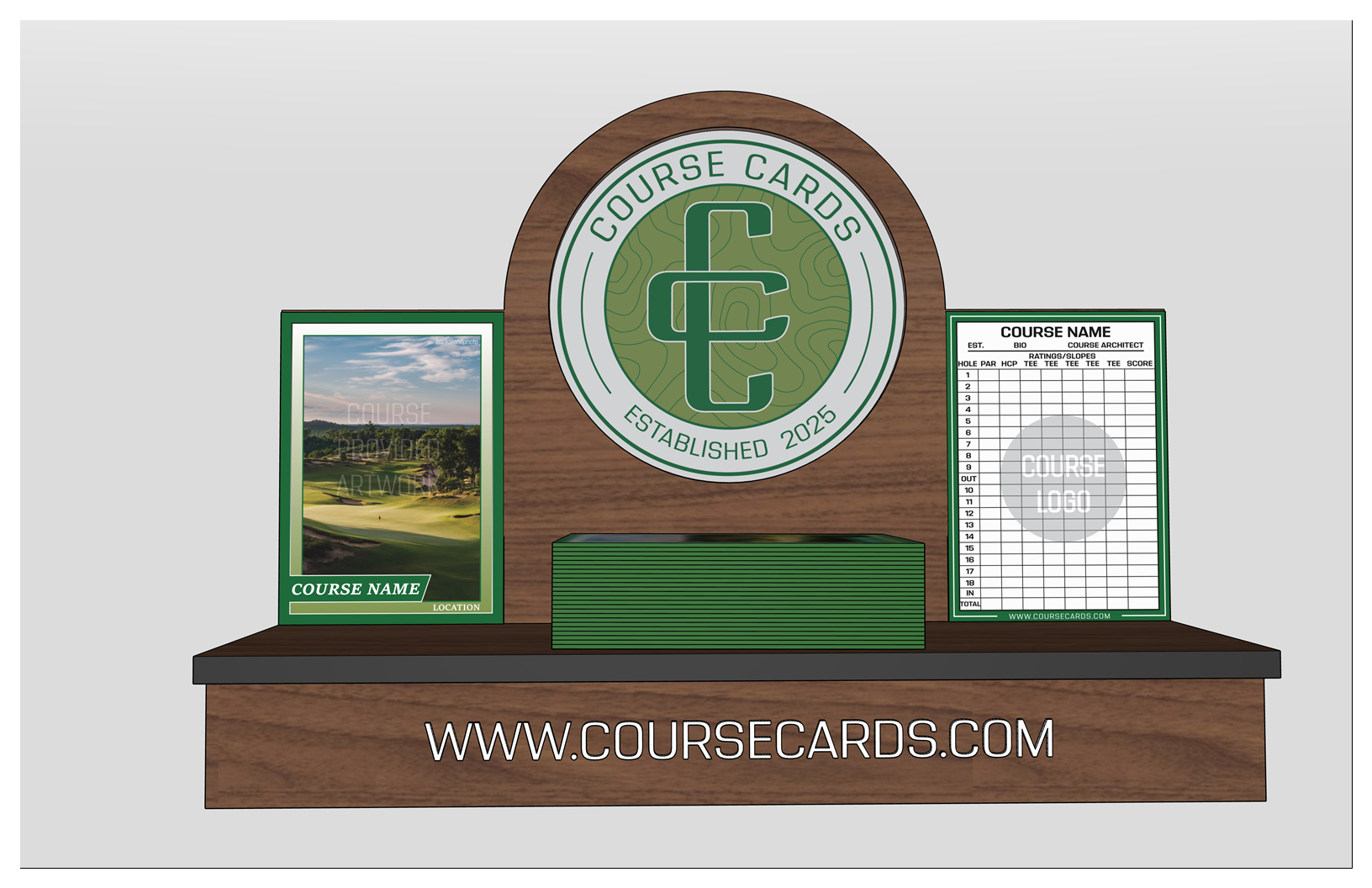 Wooden display stand with