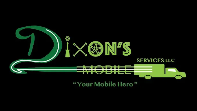 Logo: black piston and wrench icon with text "Dixon's Mobile Services."
