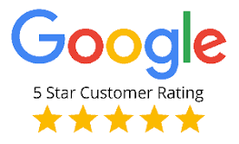 A google logo with five stars on it