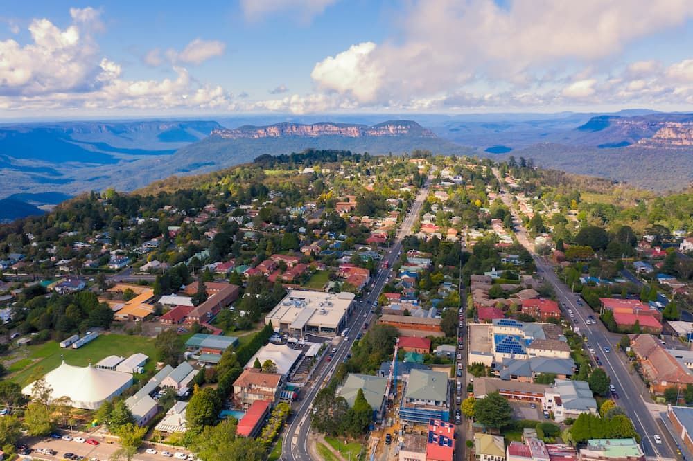 Aerial View of Katoomba - Denture Clinic in Katoomba, NSW