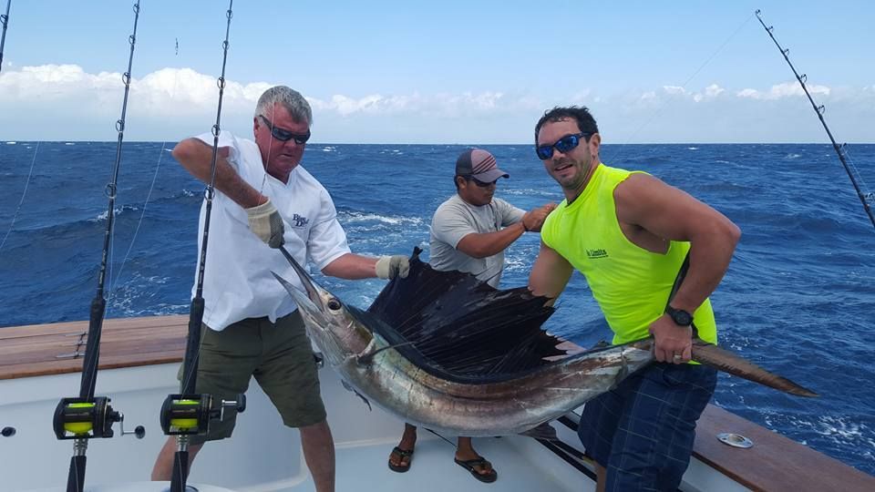 Captain Steve assists with this great Sailfish catch