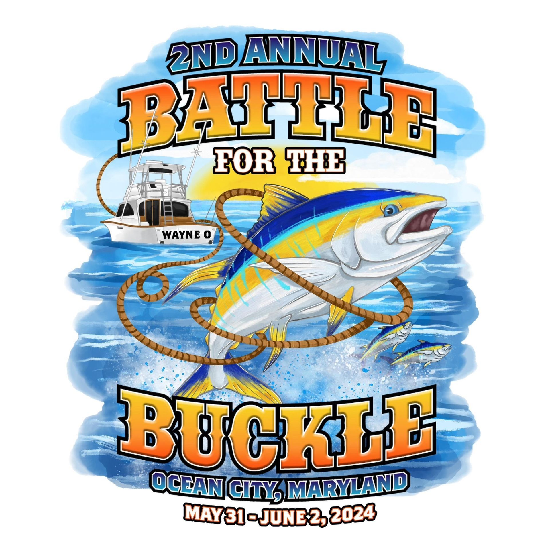 Battle for the Buckle tournament boats on the ocean
