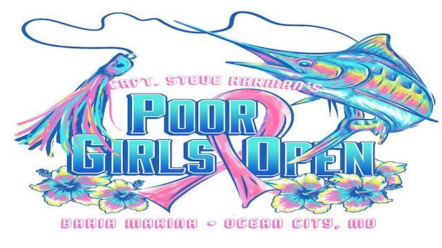 Poor Girls Open tournament logo and participants