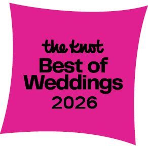 The Knot Best of Weddings 2026 logo on a pink background