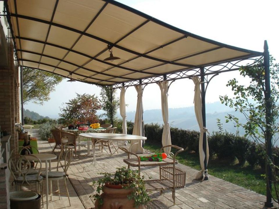 tettoia in ferro battuto