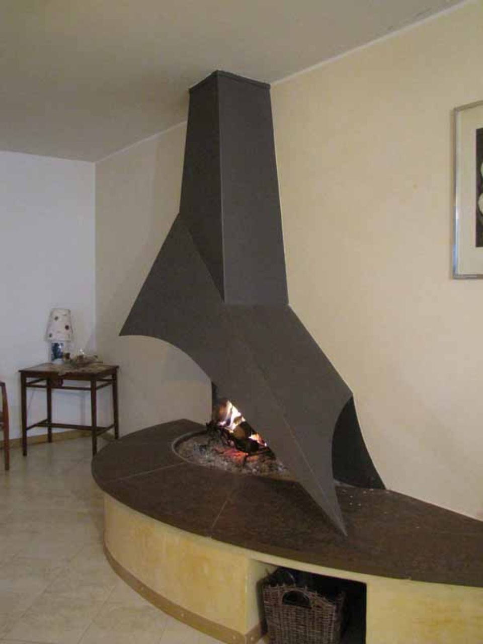 rivestimento camino in ferro