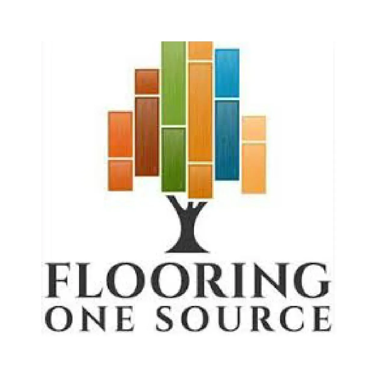 The logo for flooring one source shows a tree made of wooden blocks.