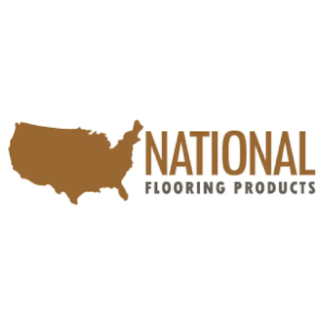 The national flooring products logo has a map of the united states on it.