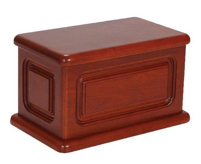 Raised panel urn in cherry