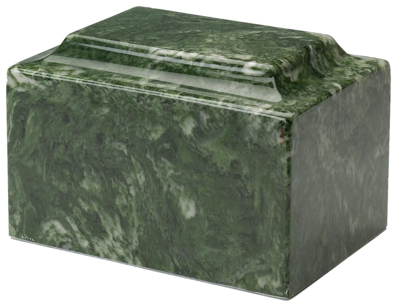 Marble urn in green