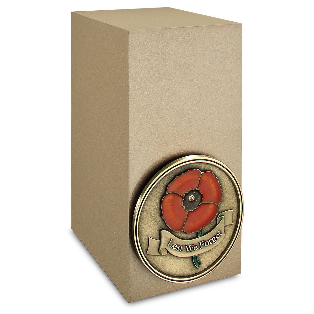 Sand vertical sheet bronze urn