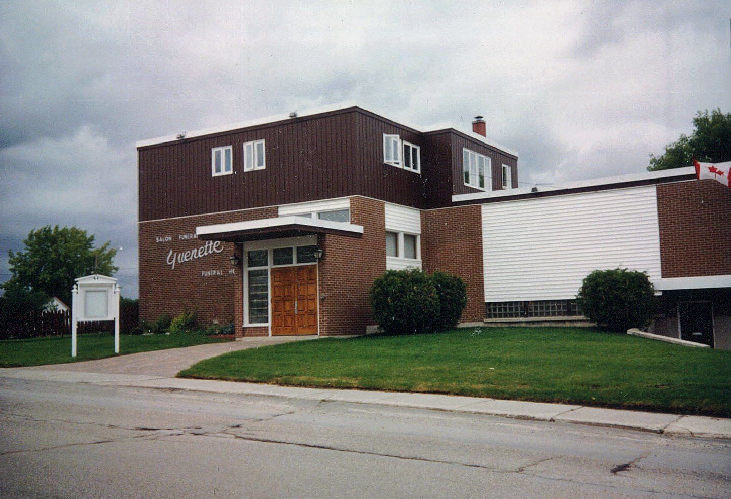 Guenette Funeral Home exterior, circa 1990