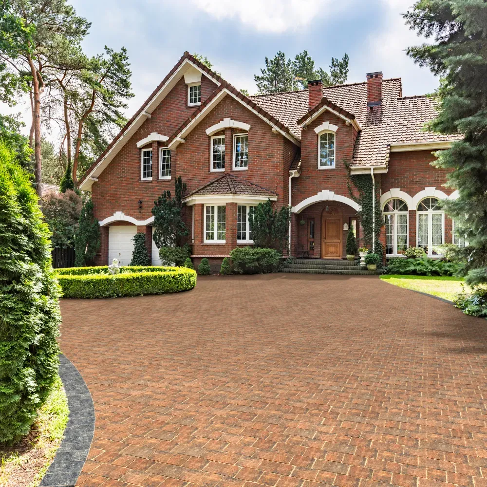 Block paved driveway, pressurer washed by Hedon Exterior Cleaning