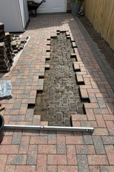 Block paving repairs carried out on customers driveway in Hull
