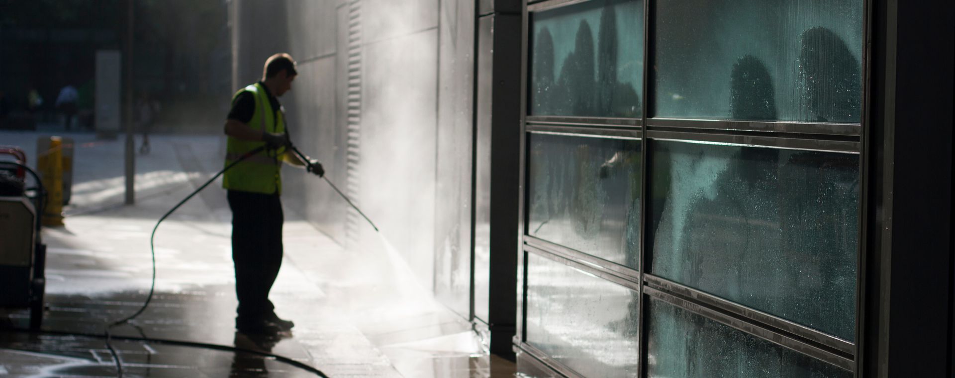 Commercial pressure washing service by Hedon Exterior Cleaning