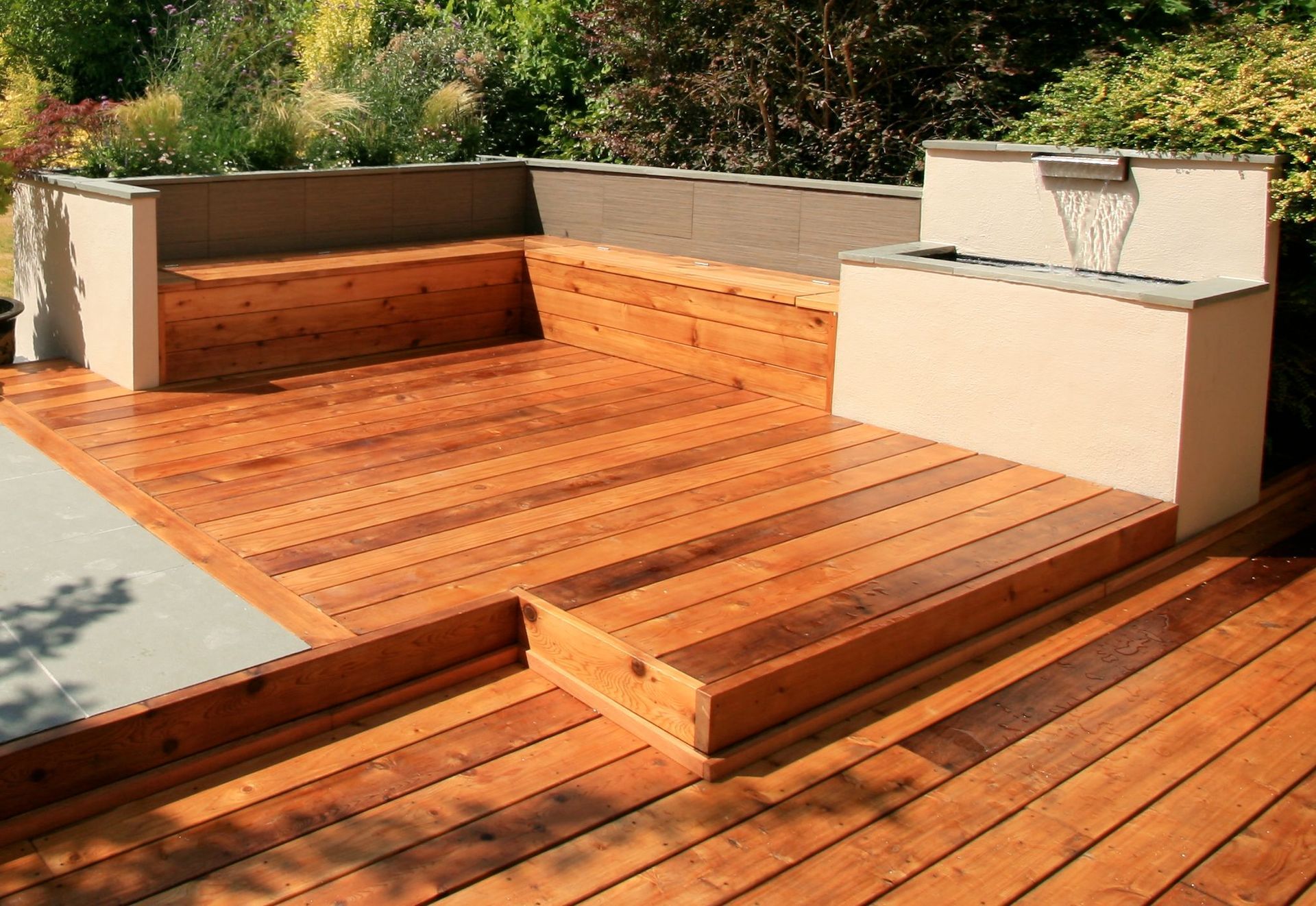 An inviting decking area that is cleaned and restored