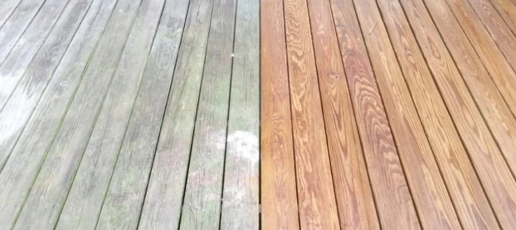 Decking half restored and half original