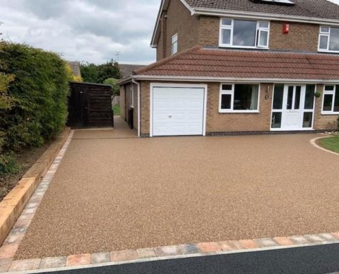 Large resin driveway cleaned by Hedon Exterior Cleaning in Beverley near Hull
