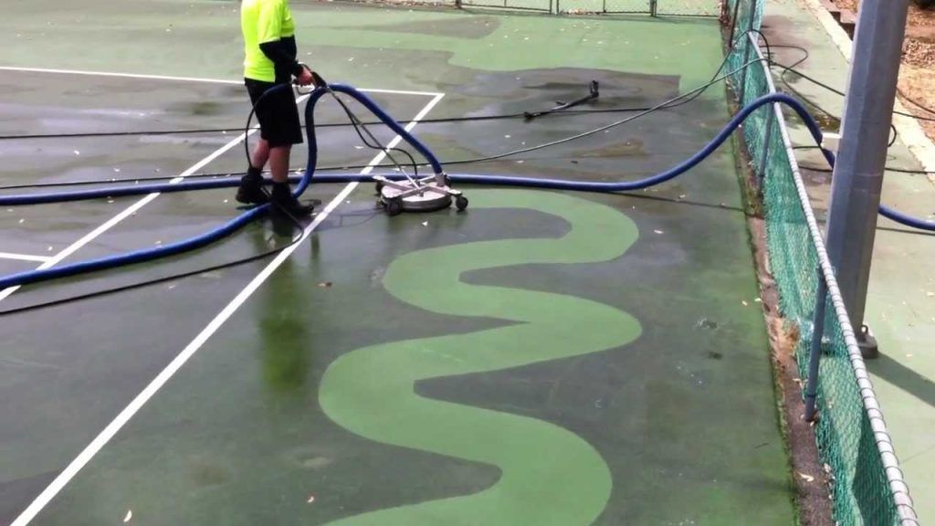 Tennis Court professionally cleaned in Kirk Ella by Hedon Exterior Cleaning