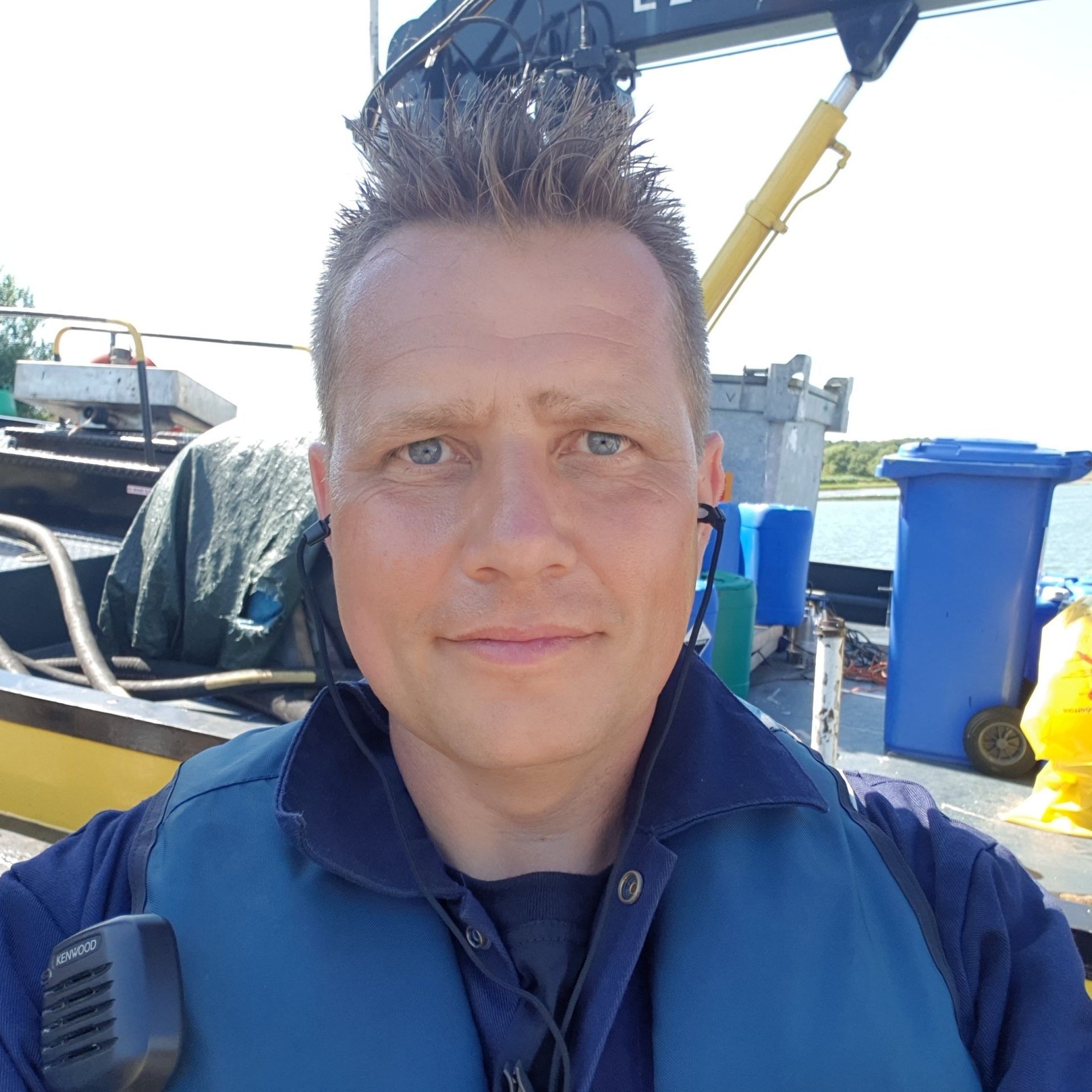 Patrick van der Linden, directeur van het bedrijf Marlin Marine Firefighting. Scheepsbrandbestrijding