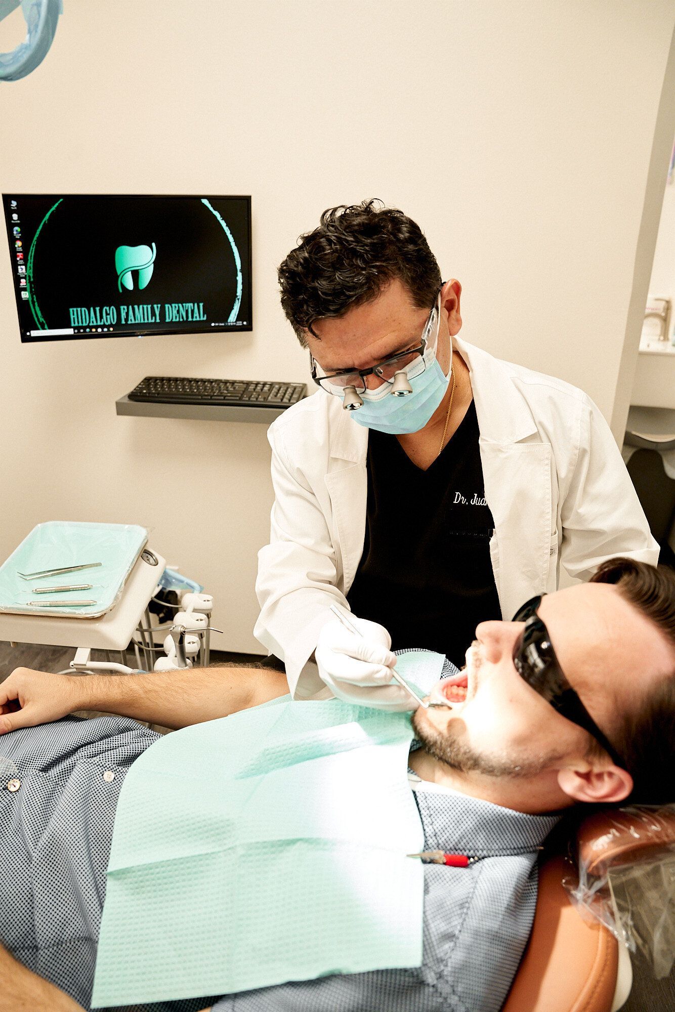 Doctor with patient