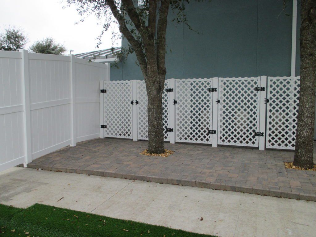 White Vinyl Gates — Jacksonville, FL — Newsom Fence