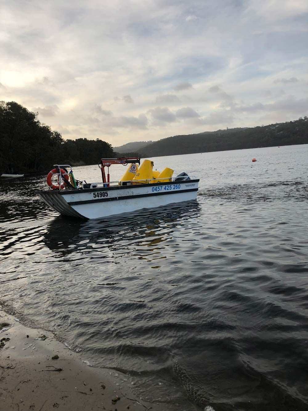 54905 Boat On The Beach — Salvaging in Port Stephens, NSW
