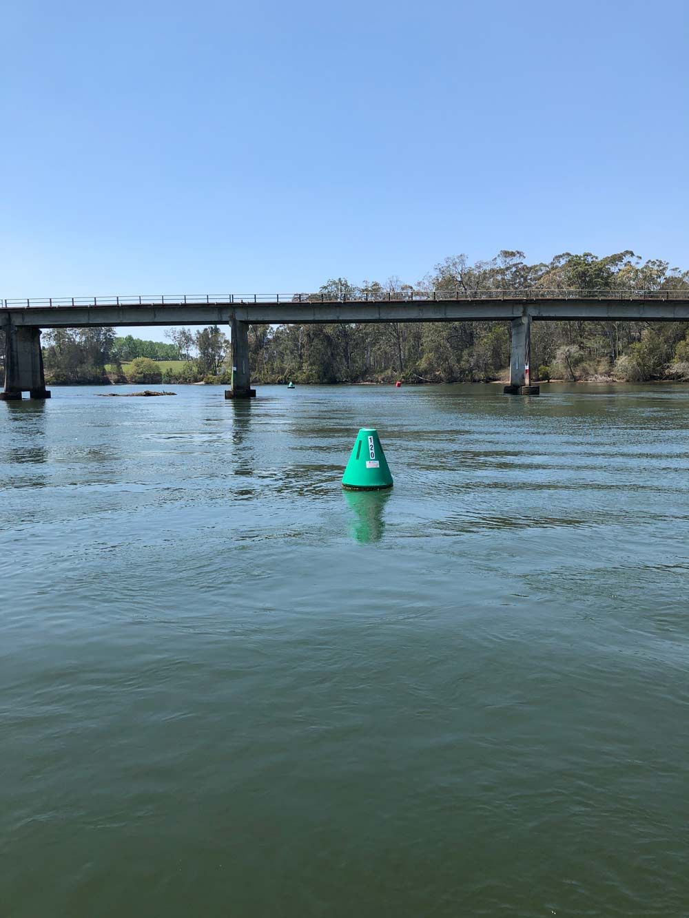 Green Floating Marker Navigation — Salvaging in Port Stephens, NSW