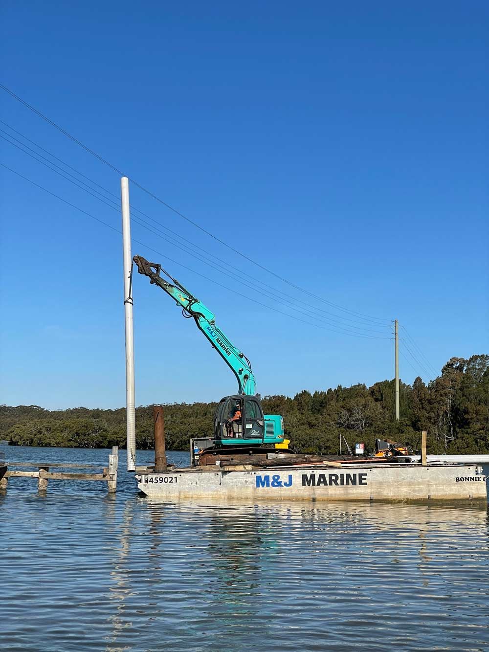 M&J Marine Boat And Earthmoving Equipment On The River — Salvaging in Port Stephens, NSW