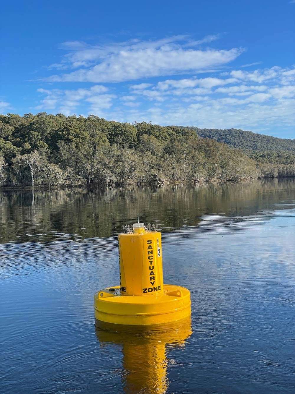 Sanctuary Floating Marker — Salvaging in Port Stephens, NSW