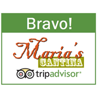 The logo for maria 's cantina is featured on tripadvisor.