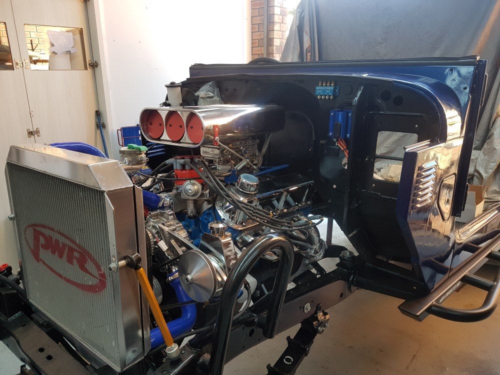 Blue Car Frame With A Large Engine And Silver Radiator — Coasteer Automotive In Tuggerah, NSW