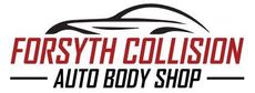 the logo for forsyth collision auto body shop
