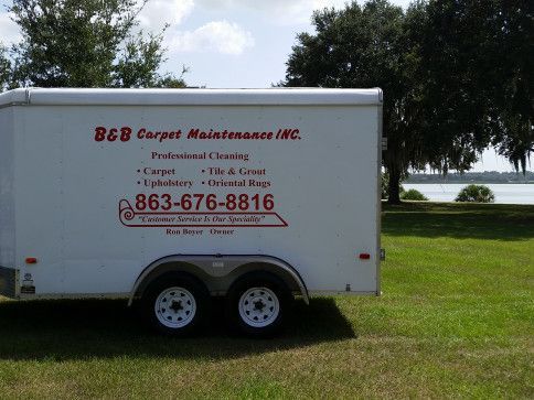 The logo'd truck for B&B Carpet Maintenance Inc in Lake Wales, FL