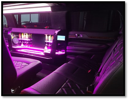 white mkt limousine