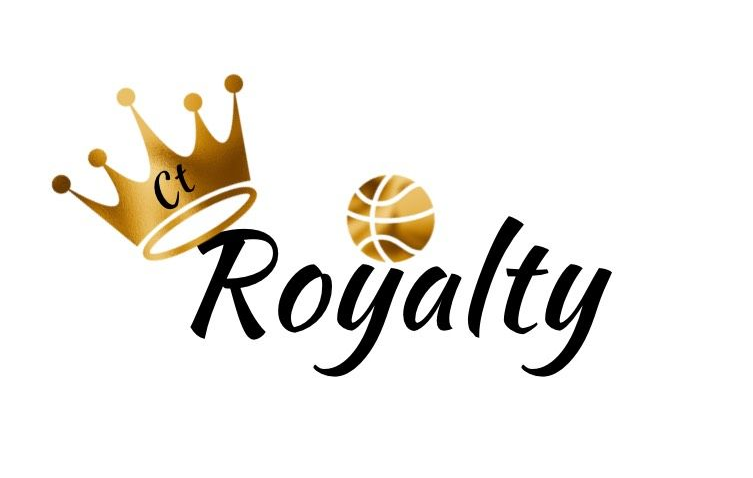 Logo with a gold crown, the text